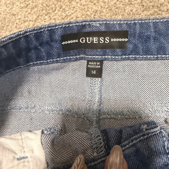 Guess Blue Denim Skirt with Distressed Details - Picture 3 of 3